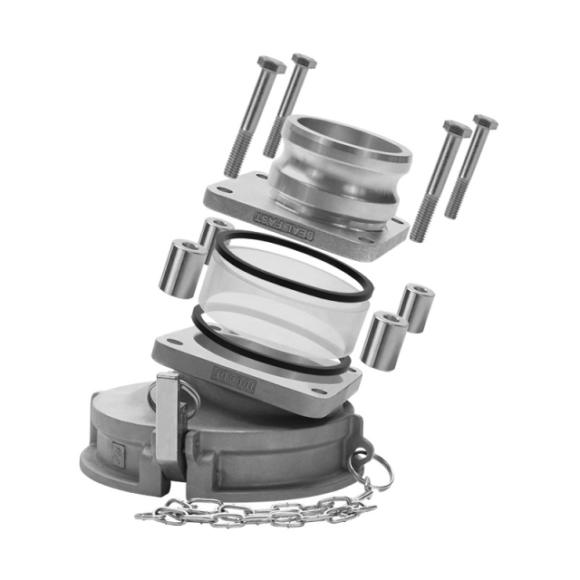 Seal Fast 1004GF-301AS 3" Male Off-Set Adapter Coupling, Self-Locking