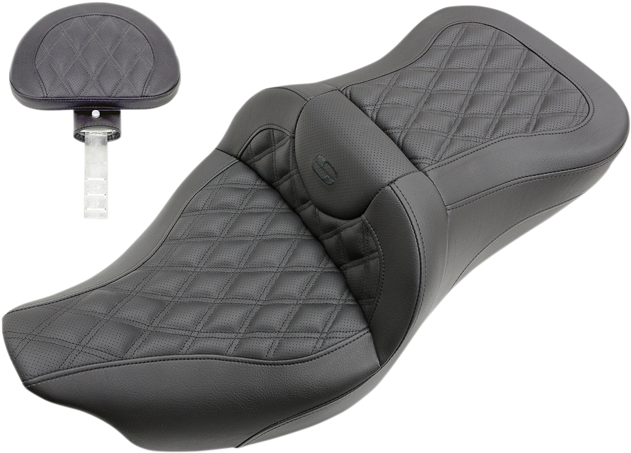 SADDLEMEN Lattice Stitch Roadsofa¢â€žÂ¢ Seat - Backrest 808-07B-182BR