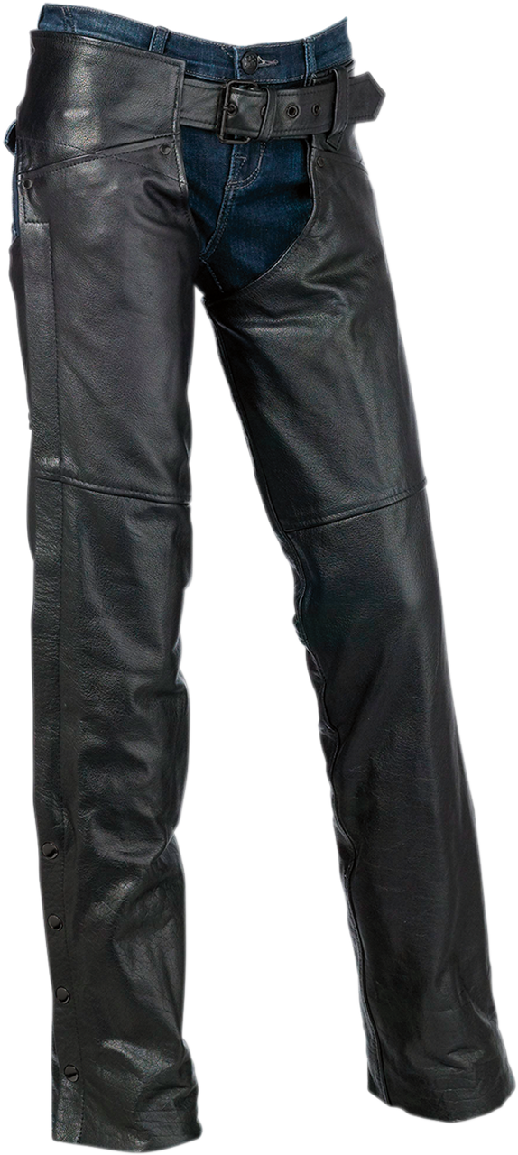 Z1R Women's Sabot Chaps - Black - 3XL 2815-0101