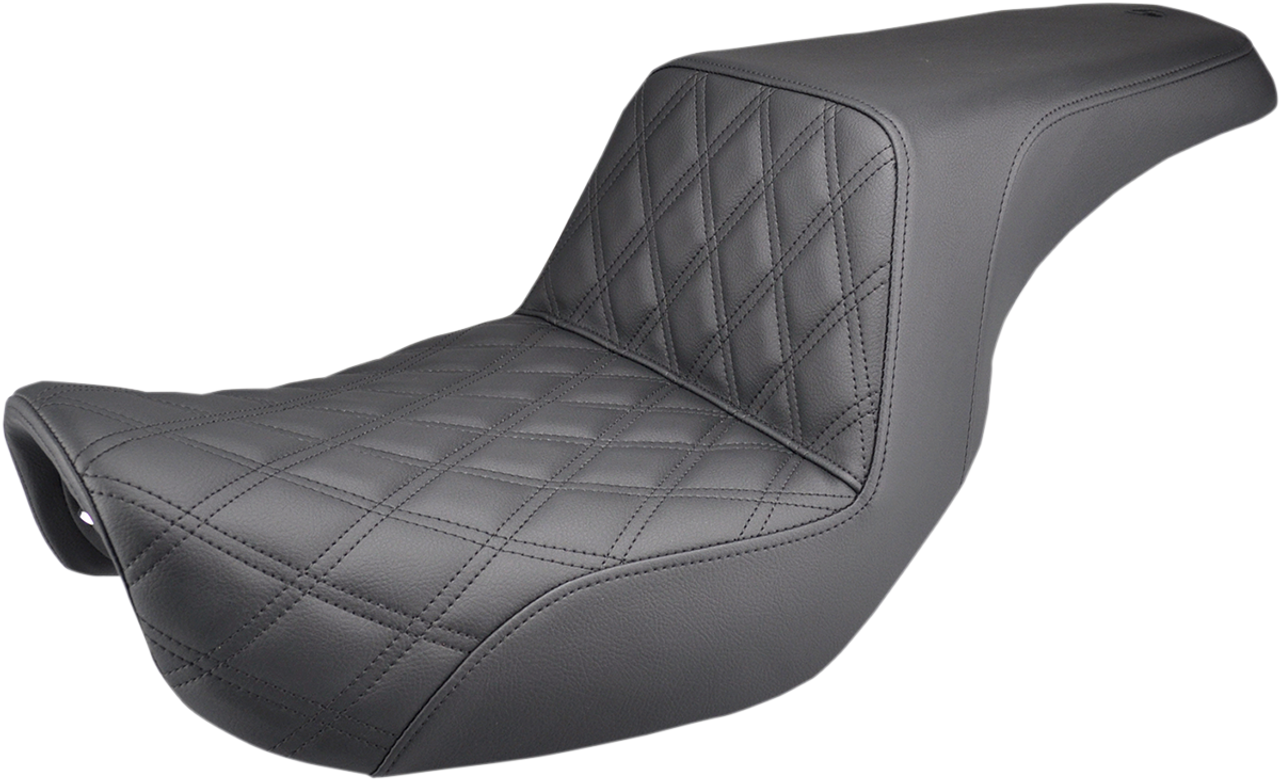 SADDLEMEN Step Up Seat - Lattice Stitched - Dyna 806-04-172