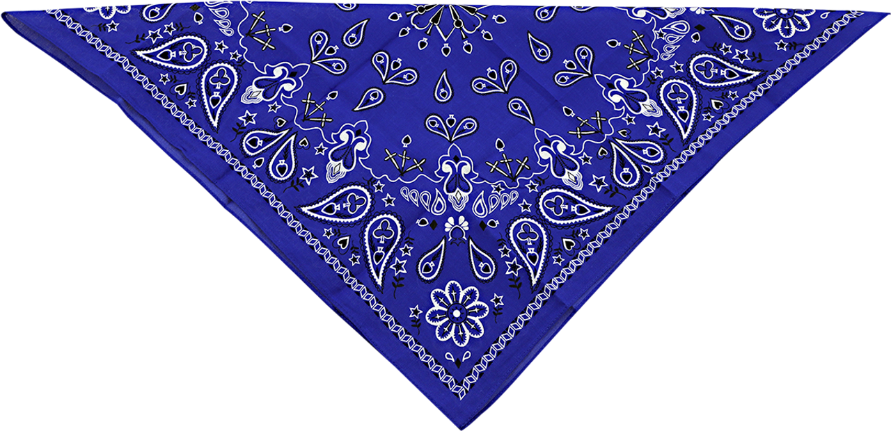 ZAN HEADGEAR Paisley Cotton Bandana - Navy B002