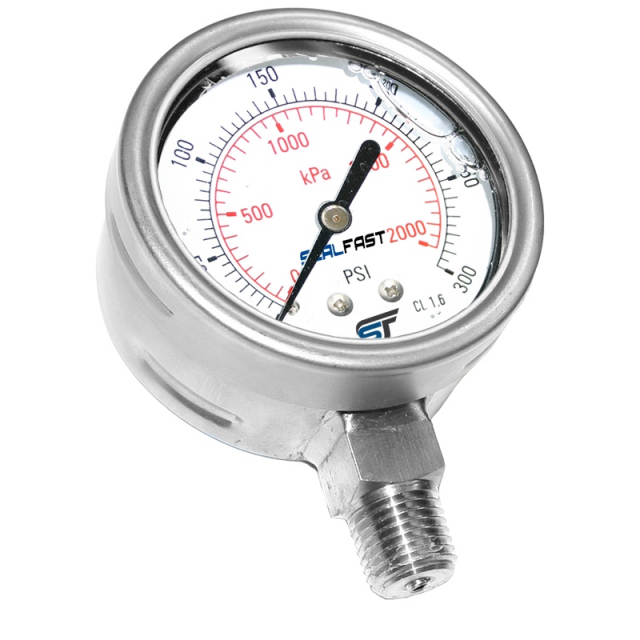 Seal Fast 118AL25N4P60 Gauge, 2-1/2" Face, 60 PSI/400 KPA