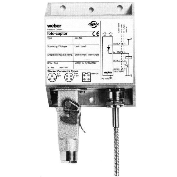 Weber Sensors 1207.14 Foto-Captor Remote Sensor, PNP N.O. / PNP N.C.
