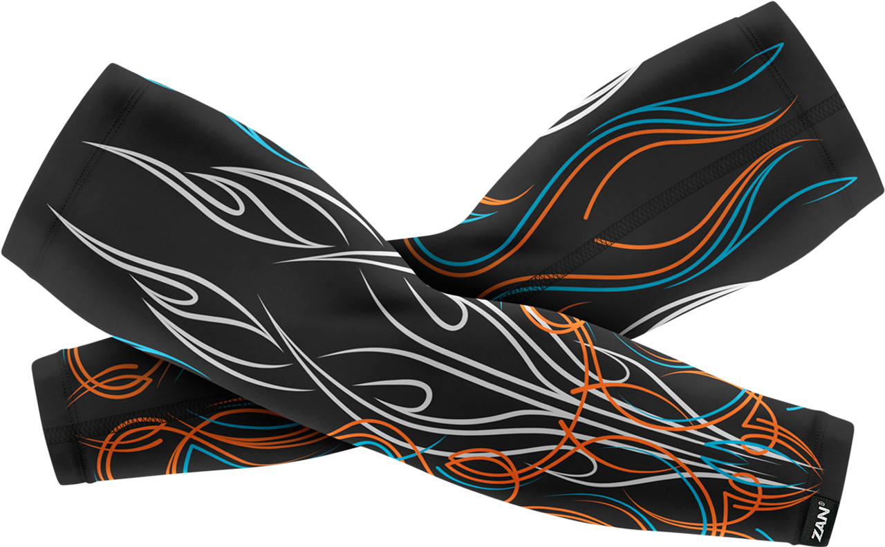 ZAN HEADGEAR SportFlex¢â€žÂ¢ Arm Sleeves - Pinstripe Flame - Large AL426LG