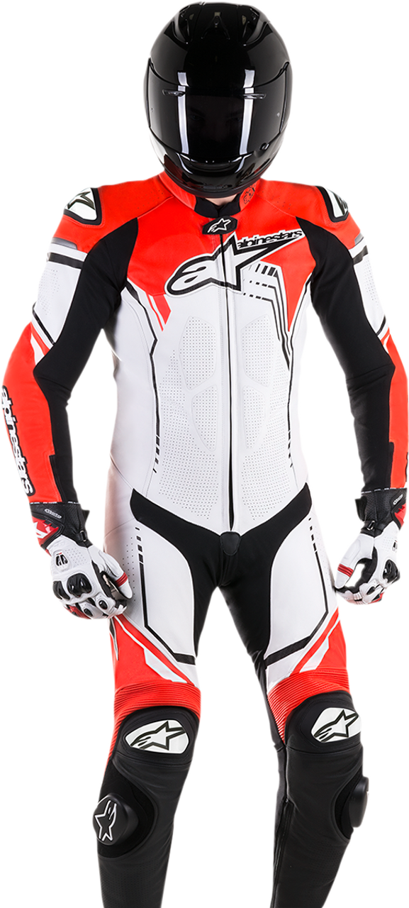 ALPINESTARS GP Plus v2 1-Piece Leather Suit - White/Black/Red - US 46 / EU 56 3150518-233-56