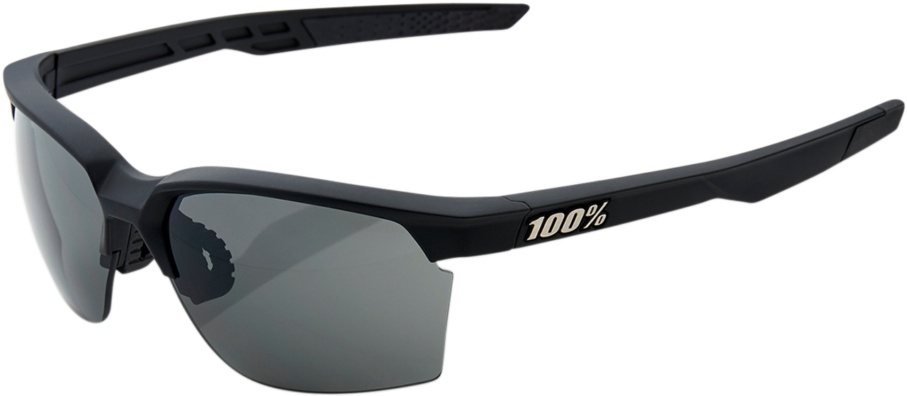 100% Sportcoupe Sunglasses - Black - Smoke 61020-100-57