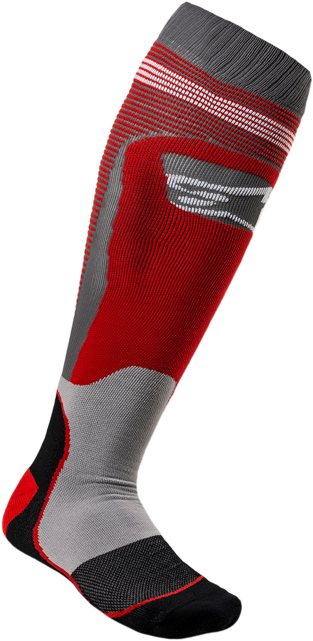 ALPINESTARS MX Plus 1 Socks - Red/Gray - Medium 4701820-318-SM
