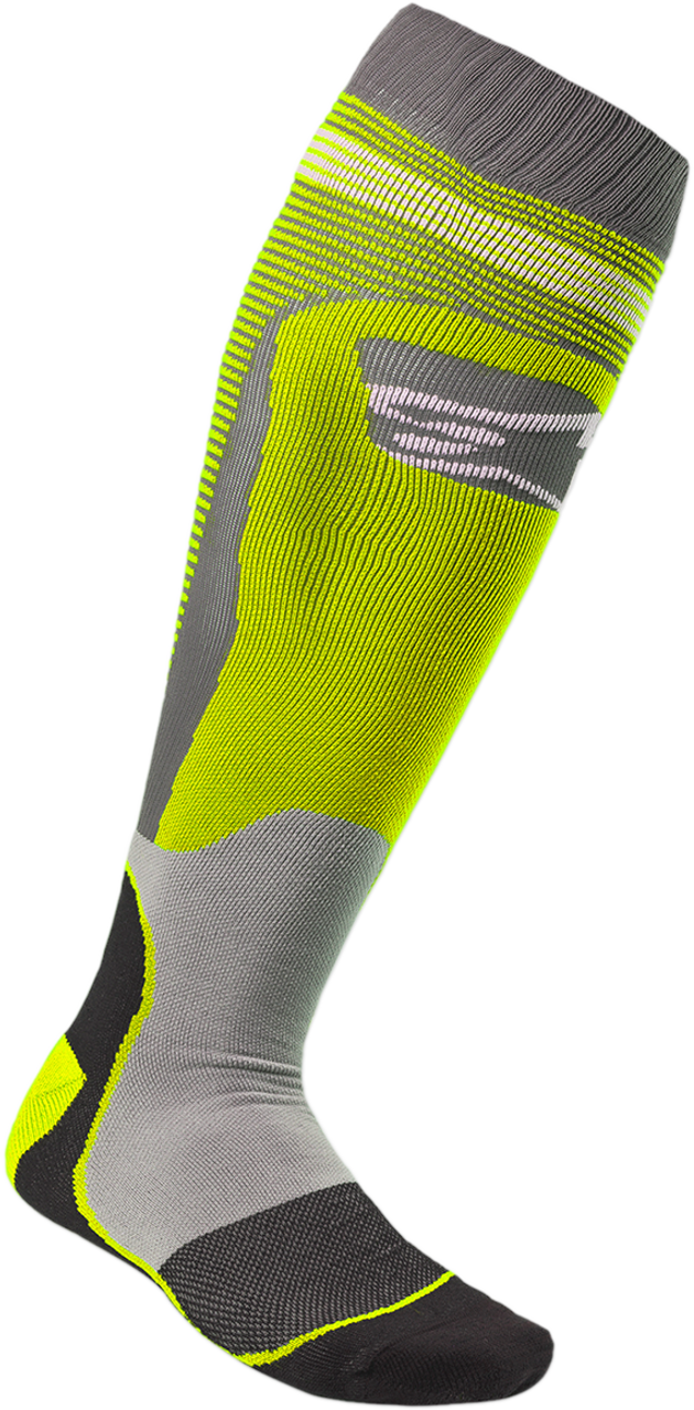 ALPINESTARS MX Plus 1 Socks - Yellow/Gray - Medium 4701820-501-SM