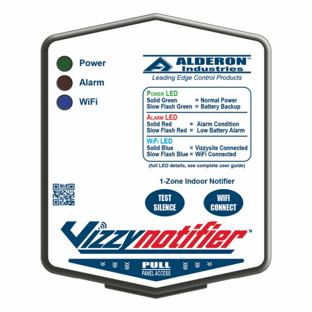 Alderon 2009597 Vizzynotifier VZW-03X WiFi Alarm No Buzzer Panel Only