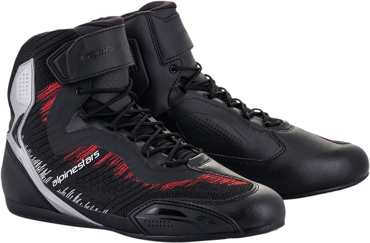 ALPINESTARS Faster-3 Rideknit Shoes - Black/Silver/Red - US 12 2510319193012