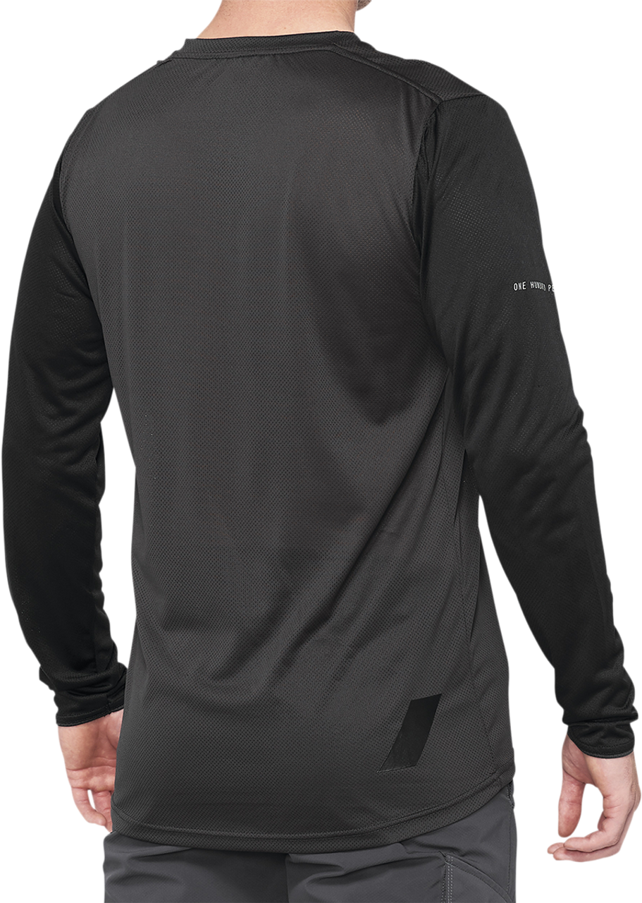 100% Ridecamp Jersey - Long-Sleeve - Black/Charcoal - Medium 40028-00001