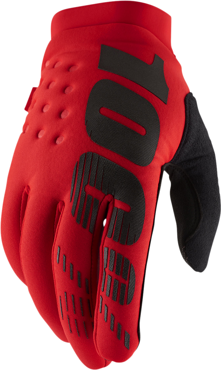 100% Brisker Gloves - Red - Medium 10003-00031