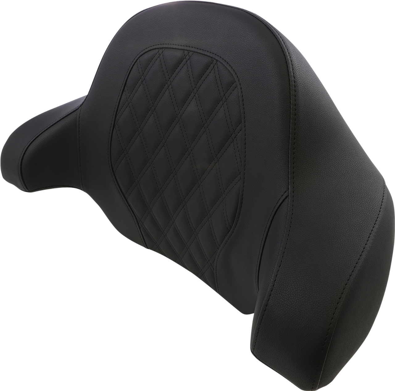 SADDLEMEN Tour-Pak Backrest Pad - Step-Up Lattice Stitched Seat - Black 814-07-TPACK-SU