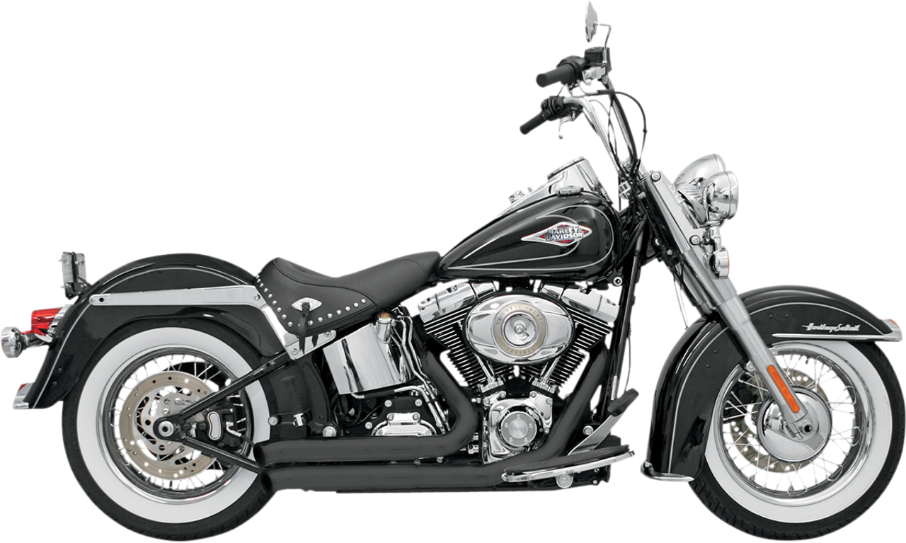 BASSANI XHAUST FireSweep Exhaust - Black - Softail 12123D