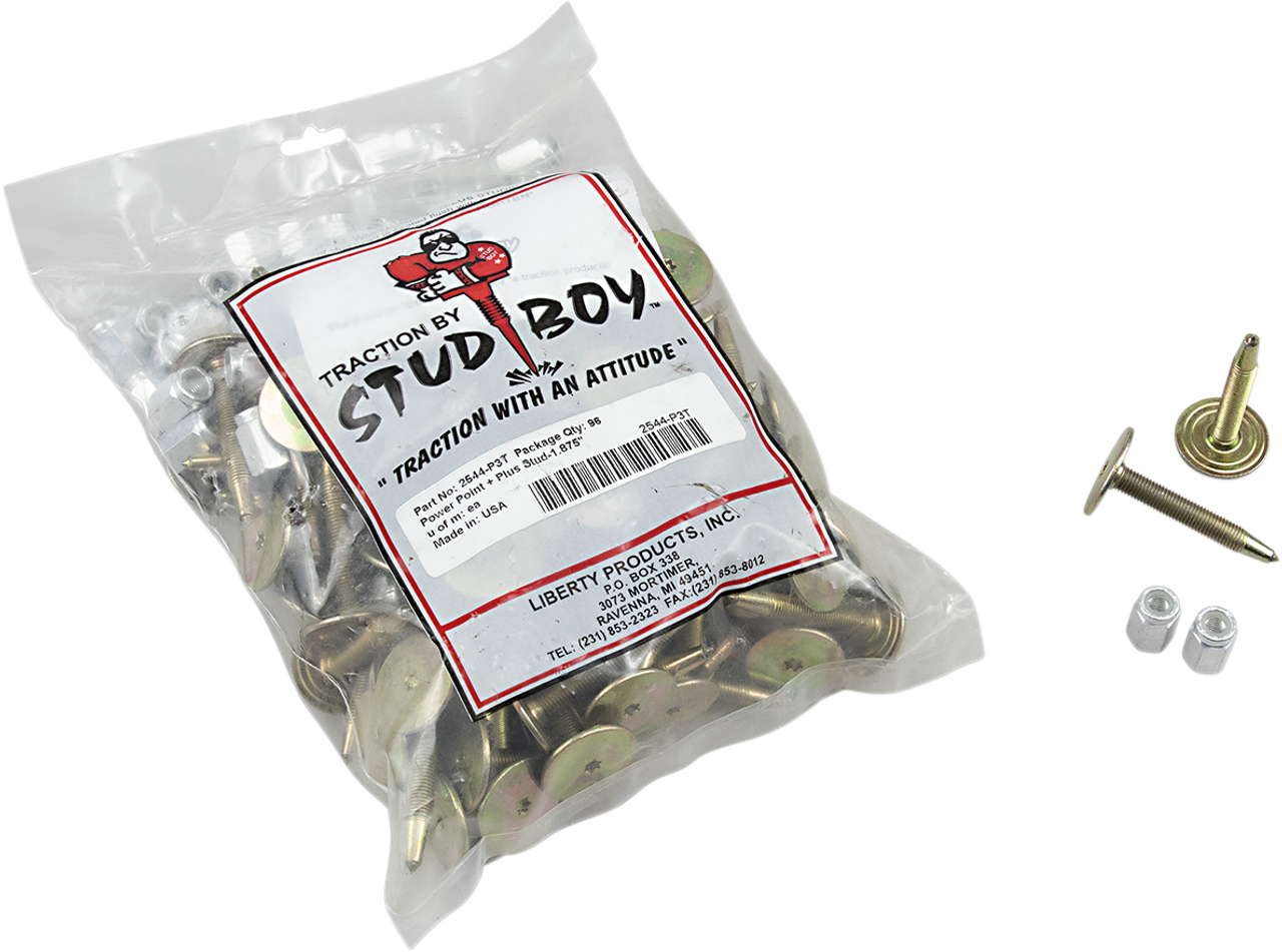 Stud Boy Power Point Plus 1.500" Studs with Locknuts for Ski-Doo XP 2485-P3