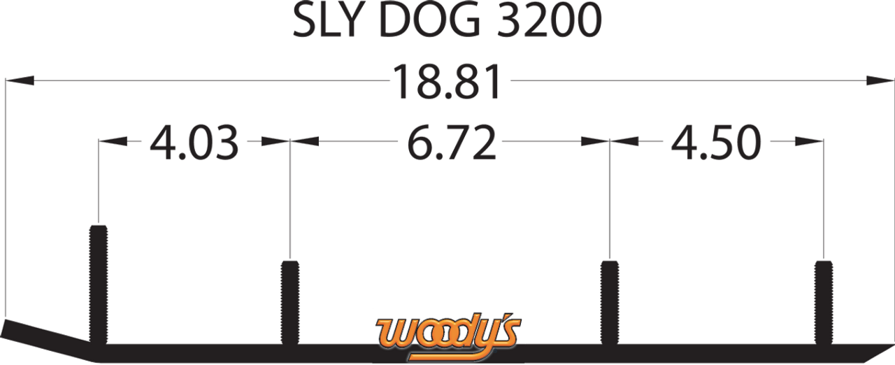 Woody's Trail Blazer IV Flat-Top 6" 60° 2002 Arctic Cat Bearcat 340 TSL4-3200