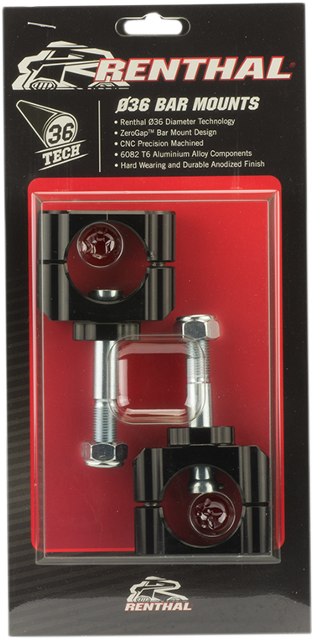 Renthal 36Tech Bar Mounts for Husqvarna FE/TE 2018-22, GAS GAS 2022, KTM EXC/XC 2012-22 & SX/F 2012-15 CL061