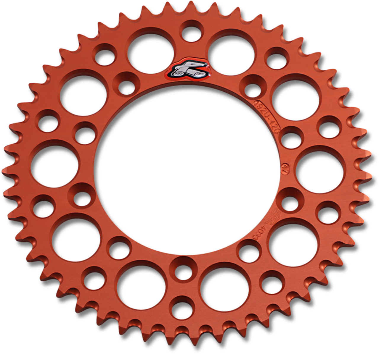 Renthal 47T Rear Sprocket 420 Chain Orange 192U-420-47GPOR
