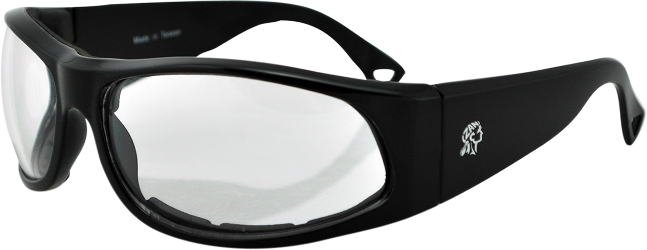 ZAN HEADGEAR California Sunglasses - Shiny Black - Clear EZCA001C