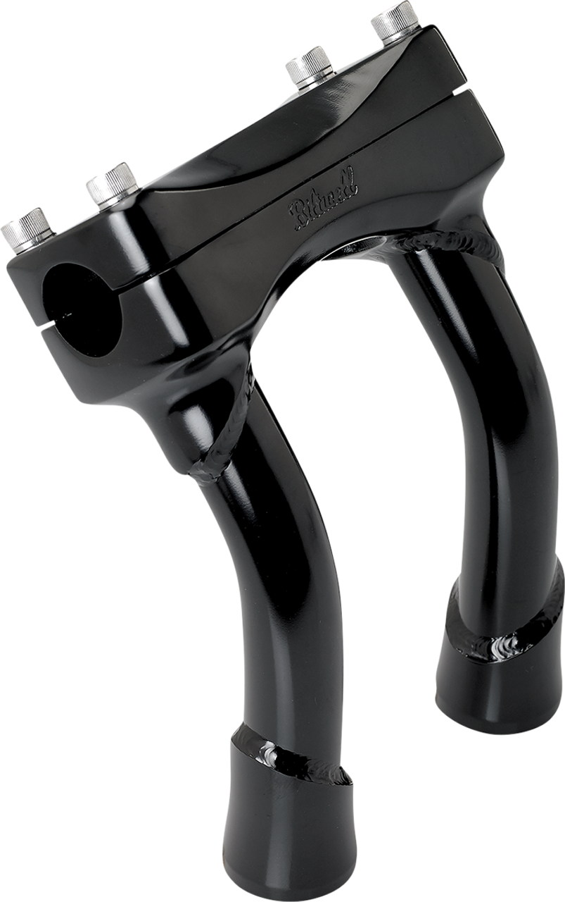 BILTWELL Risers - Murdock - Oversized - Pullback - 6" - Black 6414-201-06