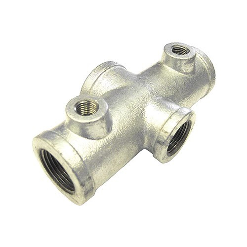 Merrill AT75100B 1" Galvanized Tank Tee, 3/4" Drain, 2-7/8" Long