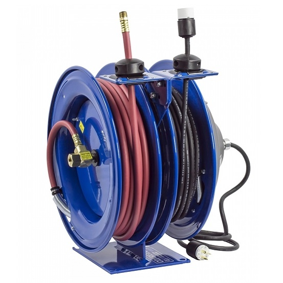 CoxReels C-L350-5016-A Dual Purpose Electric/Air Spring Rewind Reel