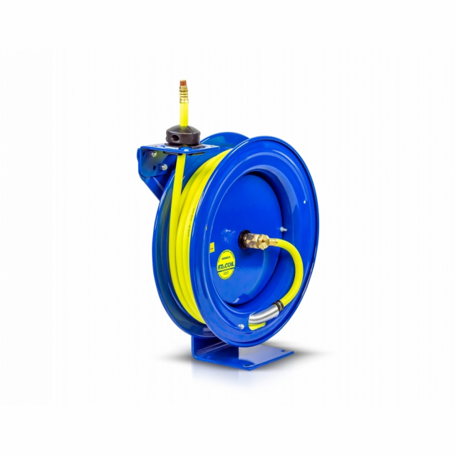 CoxReels EZ-P-LP-325-HV Hose Reel, 3/8", 25' High Visibility Hose