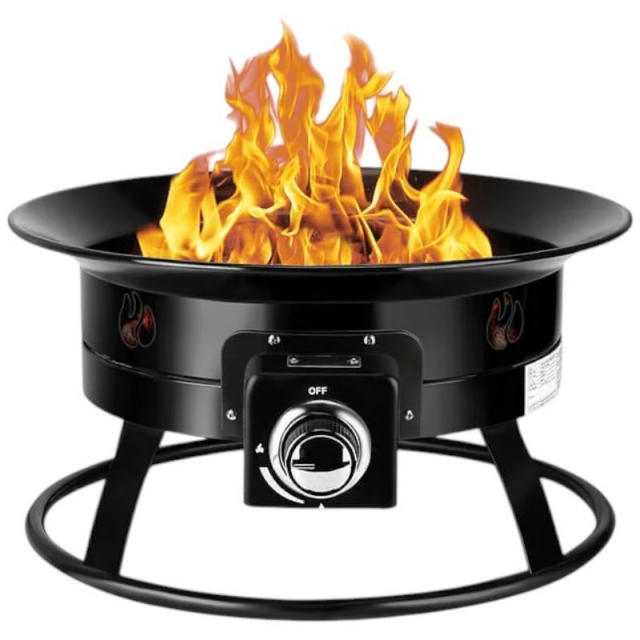 Camplux FP19MB Firebowl 19" Outdoor Portable Propane Gas Fire Pit