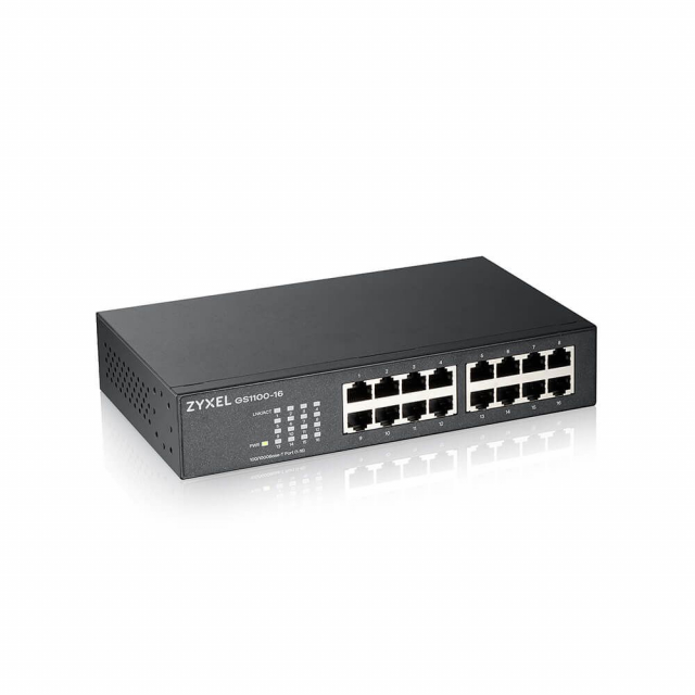 Zyxel GS1100-16 GbE Unmanaged Switch, 16-Port