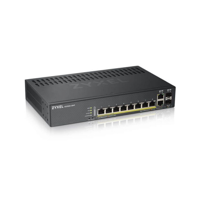 Zyxel GS1920-8HPV2+WIFI6 GbE Smart Managed Switch, 8 Port, PoE, WiFi6