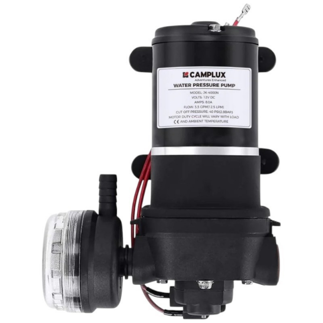 Camplux JK-4000 3.3GPM 12V Water Pressure Diaphragm Pump