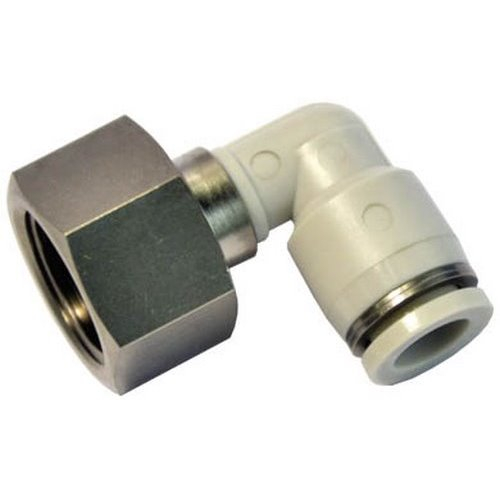 AirTAC PLF1202 Gray Female 12mm Port x 1/4" Thread Connection Elbow