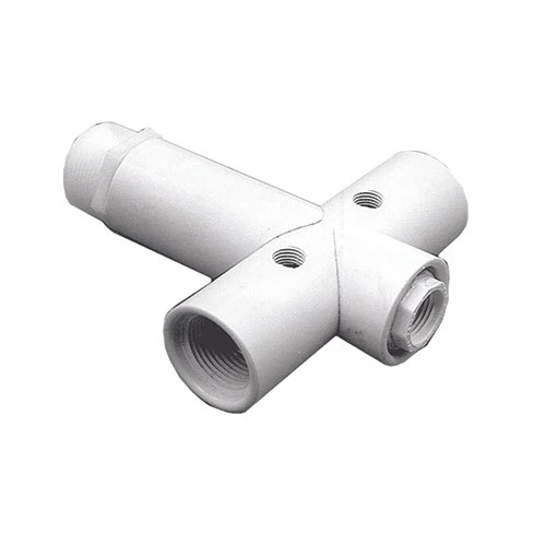 Merrill PVCHDT100M 1" PVC Tank Tee, 1/2" Drain Hole, 6"