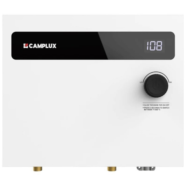 Camplux TEW14 14kW On Demand Electric Tankless Water Heater, White