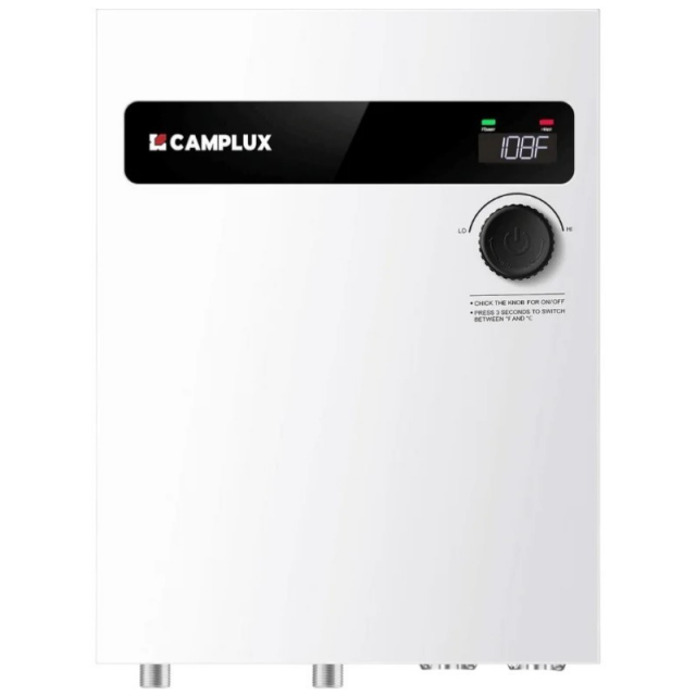 Camplux TEW24 24kW Whole House Electric Tankless Water Heater, White