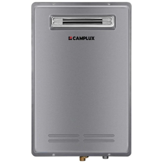Camplux WA528G-LP Propane Tankless Water Heater Outdoor, Gray
