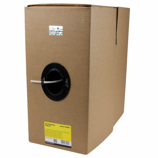 StarTech WIRC6CMPGRY Bulk Cat 6 Ethernet Cable CMP/FT6 Gray 1000 ft