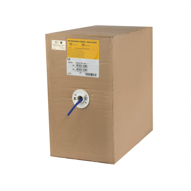 StarTech WIRC6PATBLRL Bulk Cat6 Ethernet Cable CM Rated Blue 1000 ft